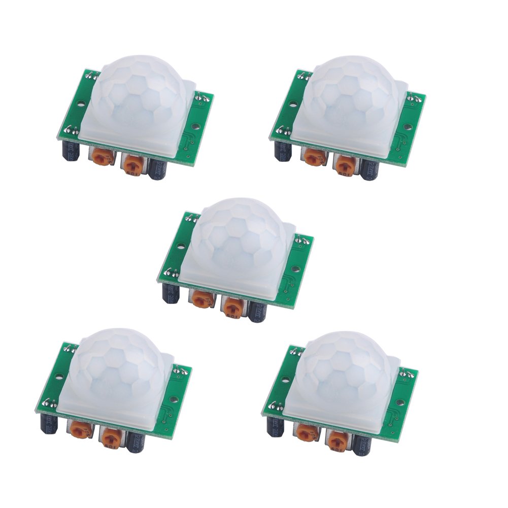 DIYmall 5PCS HC-SR501 PIR Sensor Infrared Sensor Body Motion IR Sensor Module for Arduino