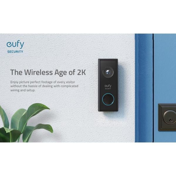 EUFY Video Doorbell, Wireless, 2K HD, 120-Day Battery Life, On-Device AI Human Detection, 2-Way Audio, No Monthly Fee
