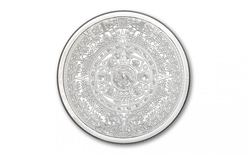 Golden State Mint 5-oz Silver Aztec Calendar Round BU | GovMint.com