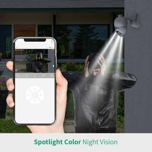 Home Security Camera Outdoor Rechargeable Battery Power Wireless Spotlight S800