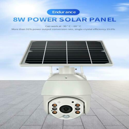 Home Security Camera Outdoor Solar Battery Powered Wireless Pan Tilt Spotlight