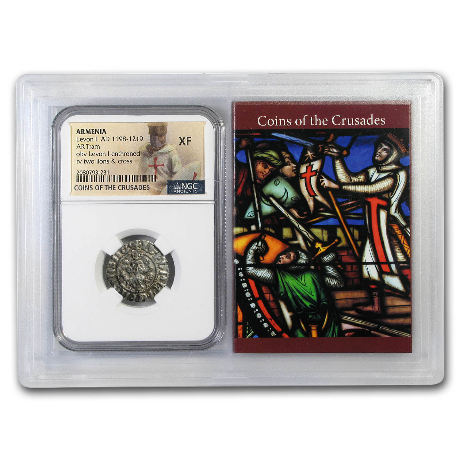 Kingdom of Armenia AR Tram Levon I (1198-1219 AD) XF NGC (Vault)