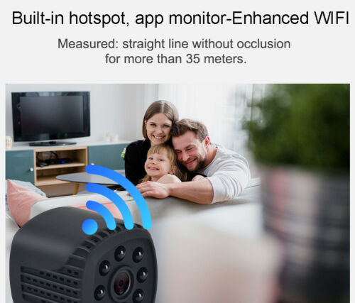 Mini IP Camera Wireless WIFI Built-in Hotspot HD Night Security Camcorder Remote