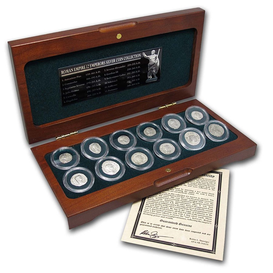 Roman Empire Silver Denarii 12 Emperor Collection