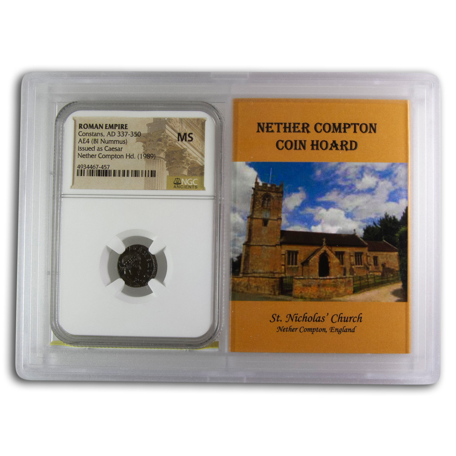 Rome BI Nummus Constans 337-50 AD MS NGC (Nether Compton Vault)