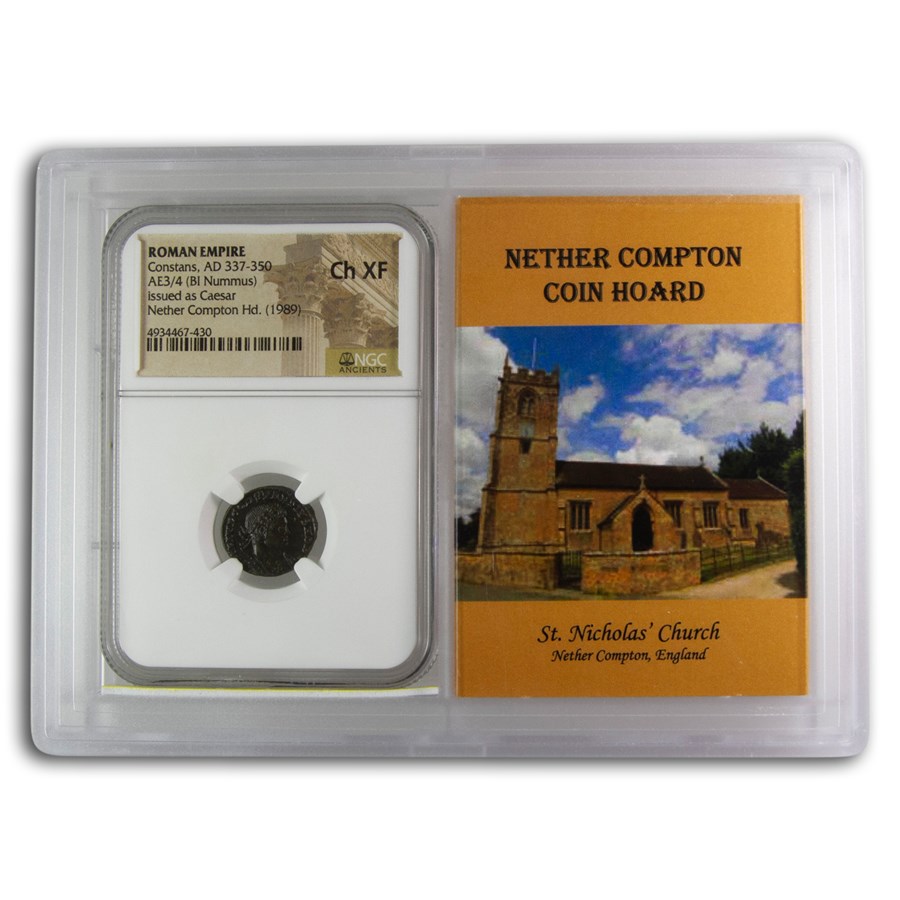 Rome BI Nummus Constans Ch XF NGC (Nether Compton Vault)