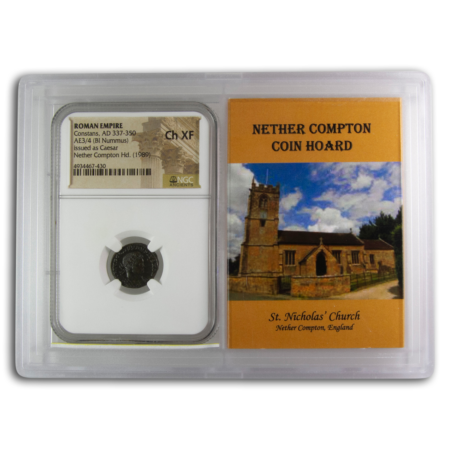 Rome BI Nummus Constans Ch XF NGC (Nether Compton Vault)