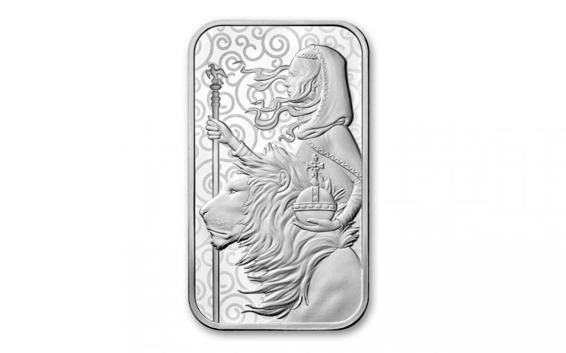 Royal Mint 1-oz Silver Una & Lion Bar BU | GovMint.com