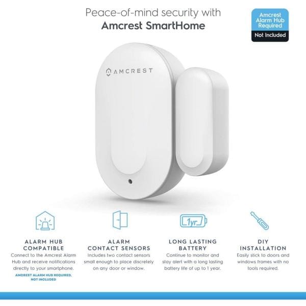 SmartHome Entry Sensor - Window and Door Protection - Compatible with the SmartHome Security System Kit (AL-CONSEN1)