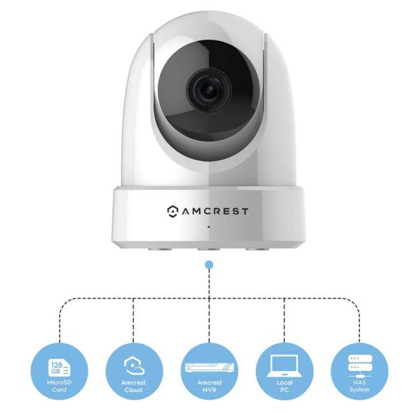 UltraHD 4MP Wireless Indoor Wi-Fi IP Surveillance Camera with Remote Pan/Tilt/Zoom, 2-Way Audio,Wide 120° FOV