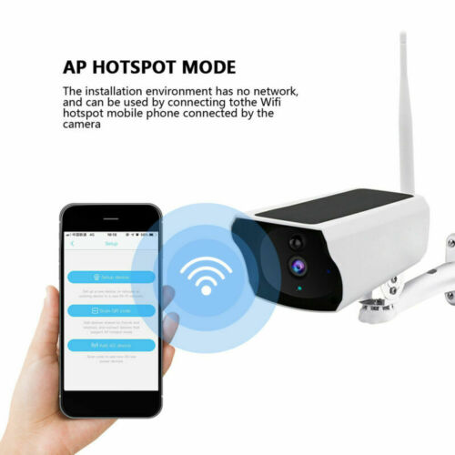 Wifi Wireless 1080P Solar Power IP Camera CCTV Security Night Vision Outdoor USA