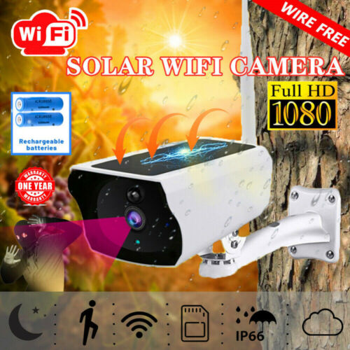 Wifi Wireless 1080P Solar Power IP Camera CCTV Security Night Vision Outdoor USA