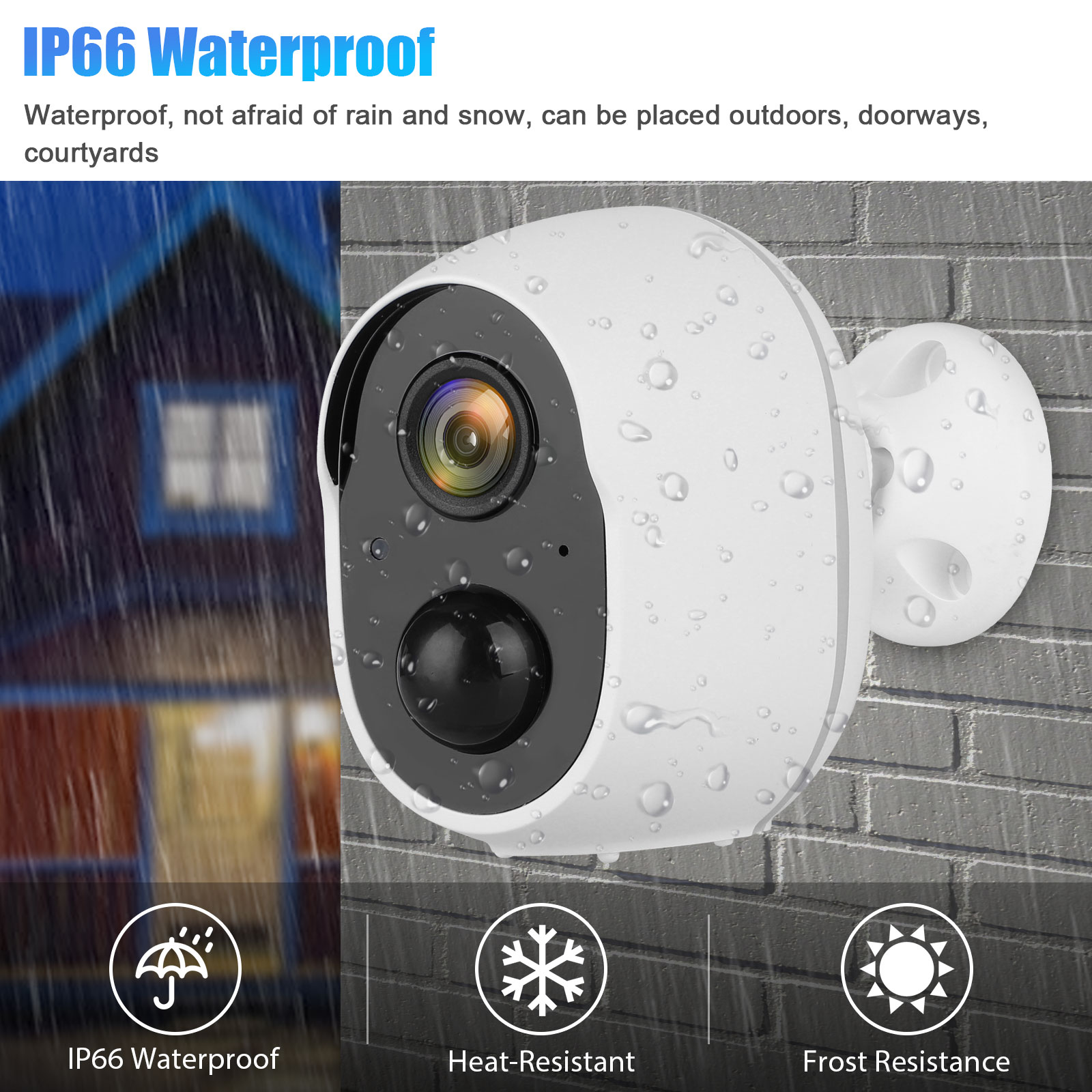Wireless HD 1080P WiFi IP Outdoor Home Security Camera Night Vision Waterproof