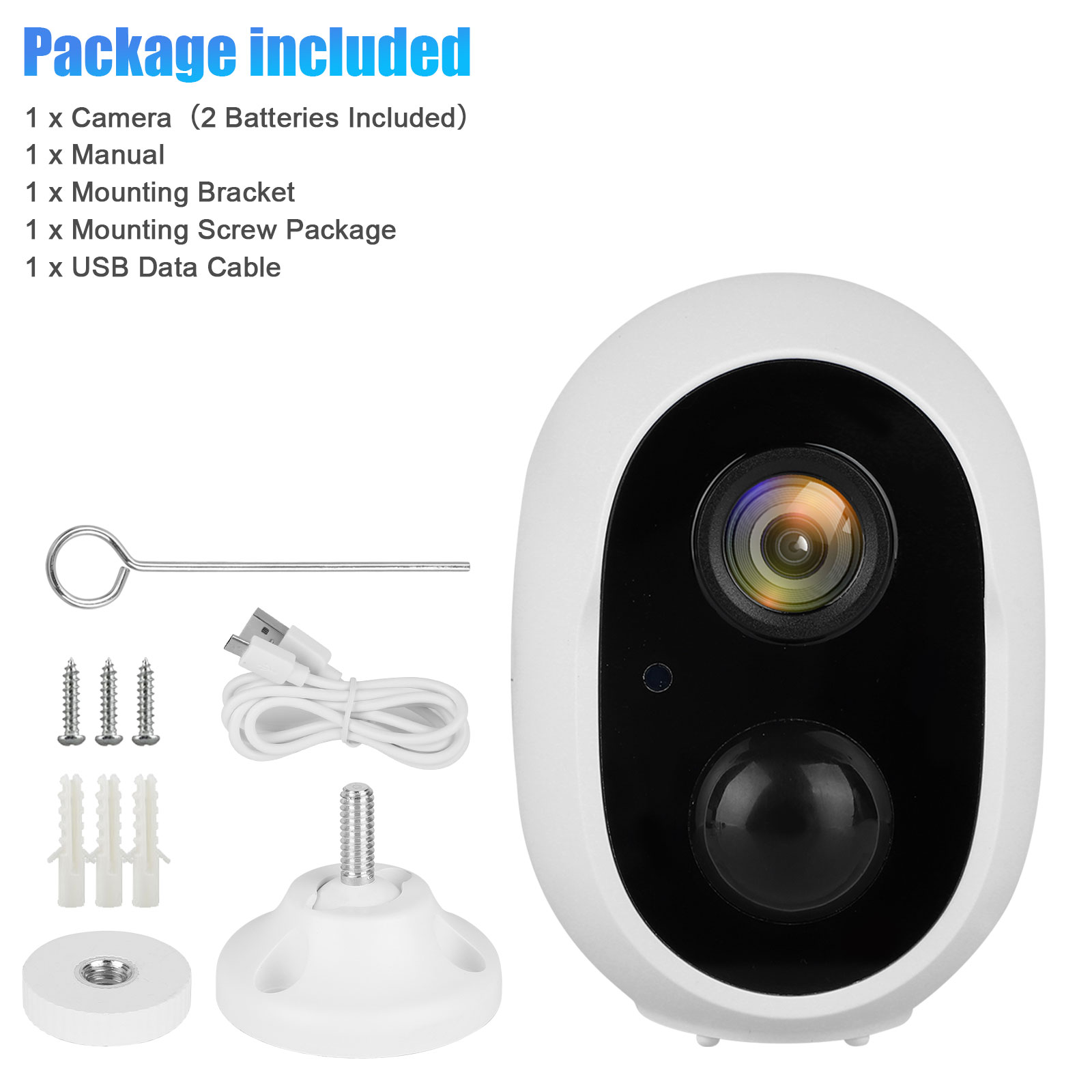 Wireless HD 1080P WiFi IP Outdoor Home Security Camera Night Vision Waterproof