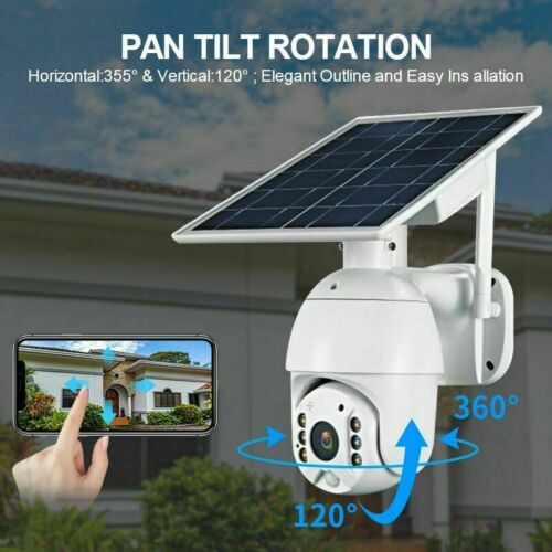 Wireless Solar IP Camera Wifi 1080P Security Surveillance Outdoor Night Vision