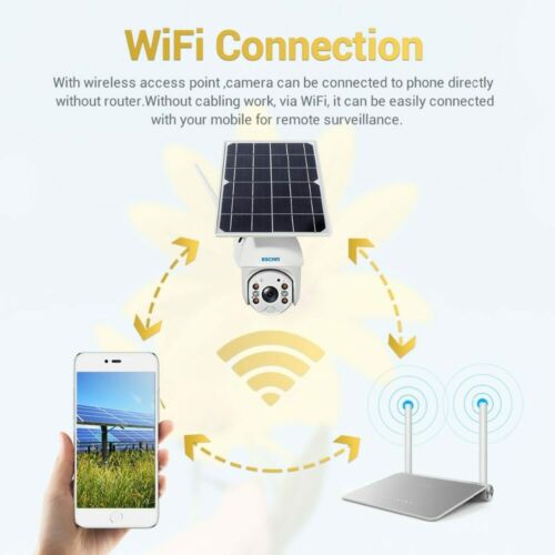 Wireless Solar IP Camera Wifi 1080P Security Surveillance Outdoor Night Vision