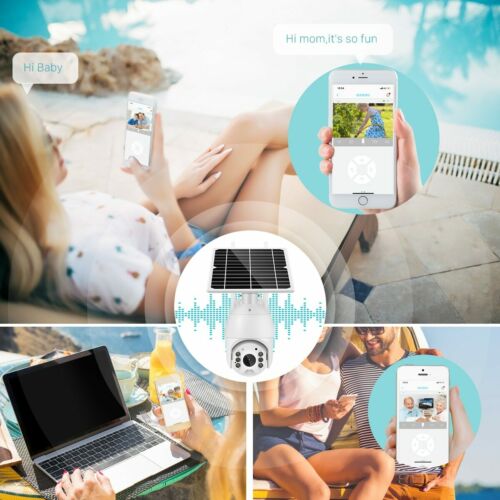 Wireless Solar IP Camera Wifi 1080P Security Surveillance Outdoor Night Vision
