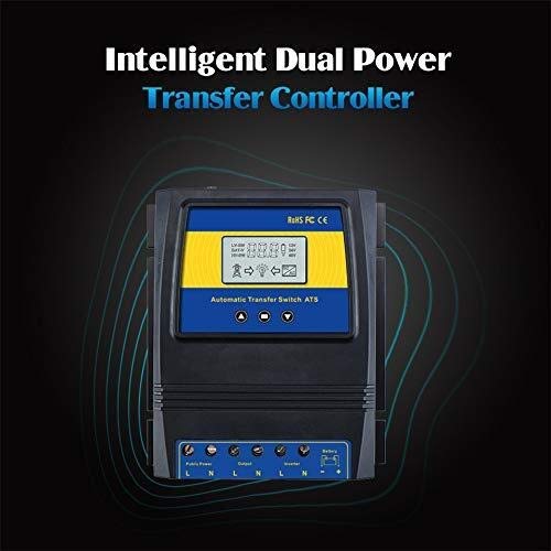 WXQ-XQ Solar Wind System Automatic ATS Dual Power Transfer Switch Solar Charge Controller for Solar Wind System 12V 24V 48V AC 110V 220V On/Off Grid