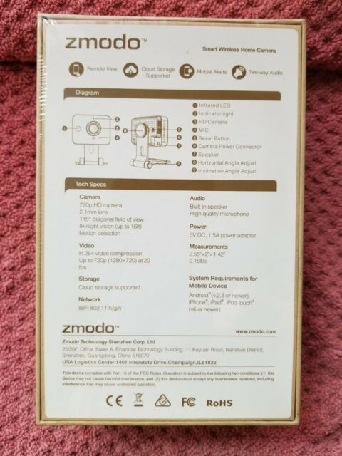 Zmodo ZM-SH75D001-WA Wireless Indoor Video Camera